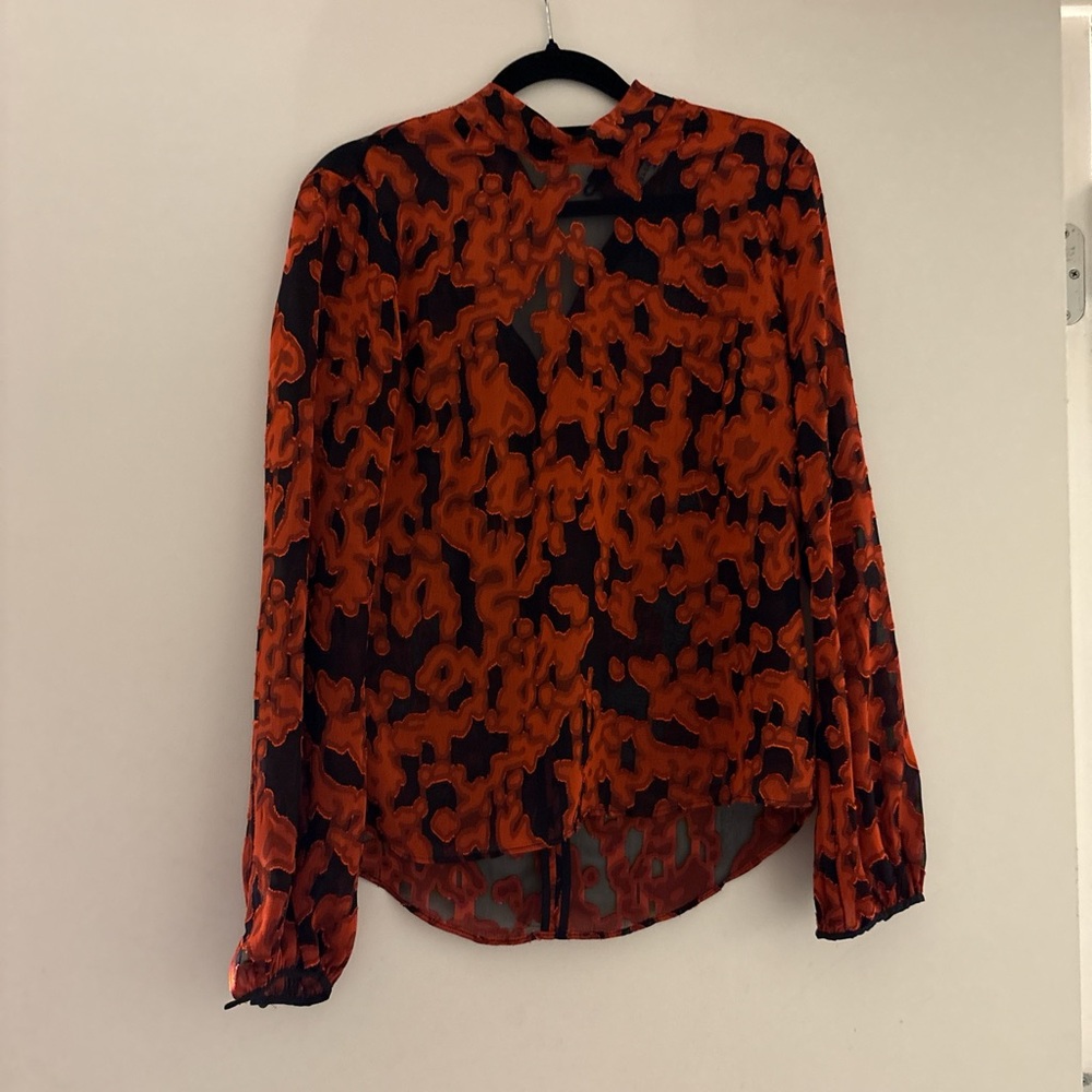 Babaton Vibrant Red and Black Blouse